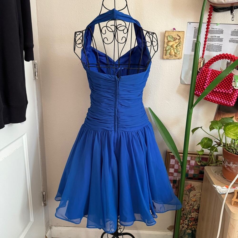 Vintage Tadashi Shoji Saks Fifth Halter Neck Mini Dress 04 - Picture 4 of 8